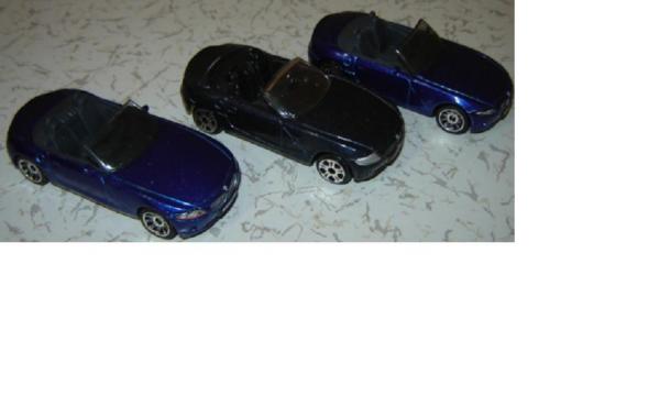 Matchbox ve Maisto BMW Z4 CABRIOLET 3 adet